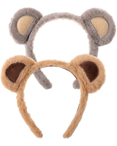 UYRVAPE 2pcs Ostern Bärenohren Stirnband Niedliche Party Kopfbedeckung Gesichtswäsche Stirnband Tier kopfbedeckung Mode Haarband Bequeme Haarreifen Zubehör für Erwachsene Kinder Dekoration von UYRVAPE