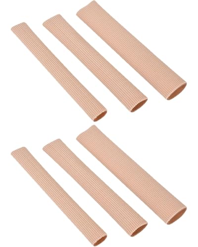 UYRVAPE Zehenschutz Silikon,Zehenschutz Großer Zeh,Schneidbar Silikon Zehenschutz Toe Cushion Tube Schlauchbandage,Zehenschutz Schaumstoff,Zehenpolster für Callus Kissen,Corns Remover(6pcs,3 Größen) von UYRVAPE
