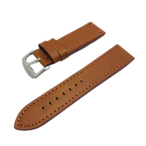 UYSSJTGAZ UhrenarmbänderLeder-Uhrenarmbänder 16 mm 18 20 22 Uhrenzubehör Damen Herren Kaffee Schwarz Gürtelband(Light Coffee,20mm) von UYSSJTGAZ