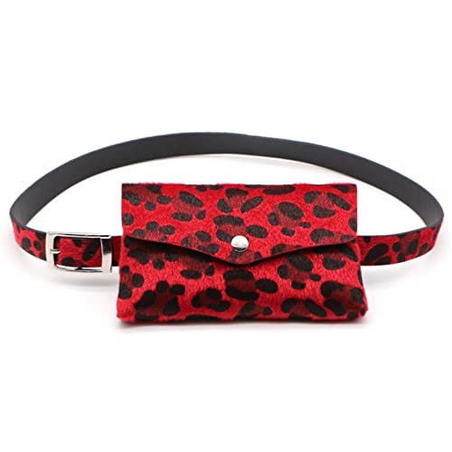 Mini-Hüfttasche für Damen Leopard Pferdehaar Dekorativer Abnehmbarer Gürtel Hüfttasche Damen Zweizweck-Handytasche Zero Wallet(2) von UYSZHKHL