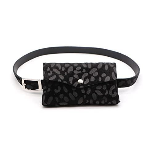 Mini-Hüfttasche für Damen Leopard Pferdehaar Dekorativer Abnehmbarer Gürtel Hüfttasche Damen Zweizweck-Handytasche Zero Wallet(4) von UYSZHKHL
