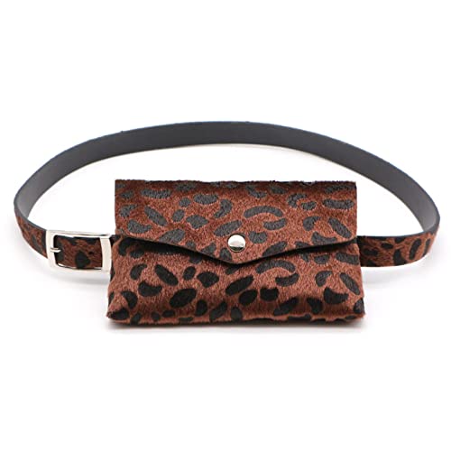 Mini-Hüfttasche für Damen Leopard Pferdehaar Dekorativer Abnehmbarer Gürtel Hüfttasche Damen Zweizweck-Handytasche Zero Wallet(5) von UYSZHKHL
