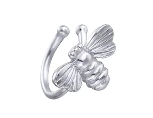 Frauen Ohrringe, Ohrringe Sterling Silber*Ohrringe, Creolen, niedliche natürliche Tierbienen-Fake-Piercing-Ohrstulpen-Ohrringe for Frauen und Mädchen, Freundschaftsgeschenk, schöne Clip-On-Ohrringe (F von UYUME