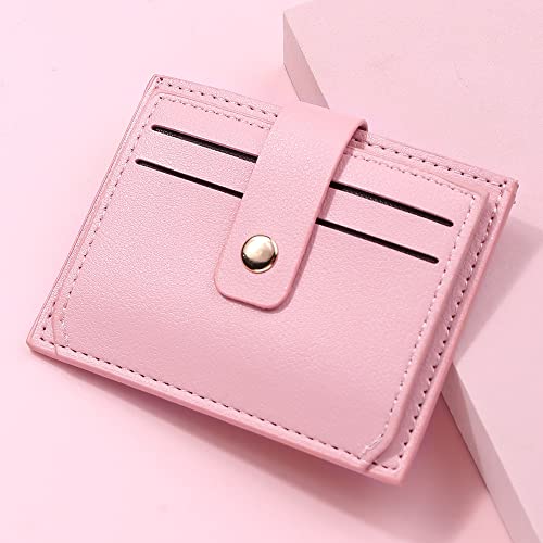 UYUME Ausdehnbare Abzeichen, Damen-Geldbörse, Kurze Geldbörse, modisches PU-Leder, Multi-Card-Bit-Kartenhalter, Mini-Clutch for Mädchen (Farbe: G) (Farbe: Dunkelrosa) (Color : Light Pink) von UYUME