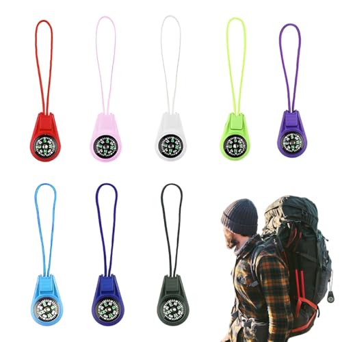 UYVPAER 8er Multi-Farbe Mini Überleben Kompass-Set: Robuster Kunststoff, Präzise Navigation, Ideal für Kinder & Erwachsene, Outdoor & Urban, Einfach zu Bedienen von UYVPAER