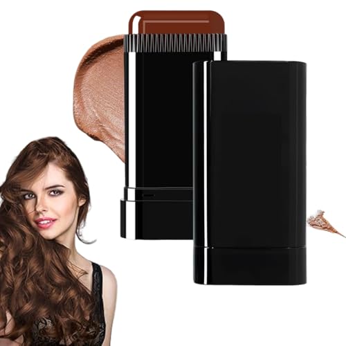 UYVPAER Grauhaarabdeckung Frauen, Hair Concealer Men, Haar Concealer, Haarfärbekamm, Temporärer Wurzelfärbe-Haarfärbepinsel, Haaransatz-Shading-Stick(Braun) von UYVPAER