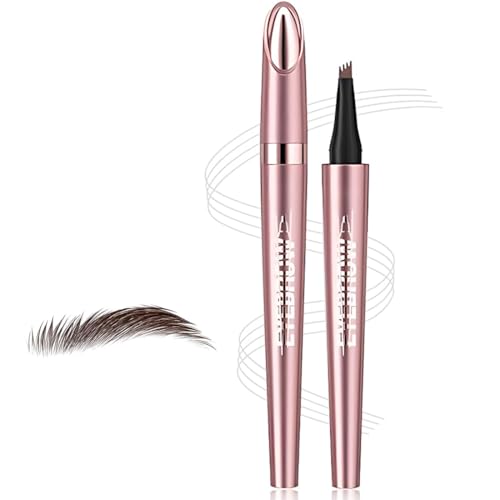 UYVPAER Magischer Augenbrauenstift Mit 4 Mikrogabelspitzen - Langlebig, Wasserfest Und Wischfest Für Natürlich Aussehende, Definierte Augenbrauen (Dunkelbraun) von UYVPAER