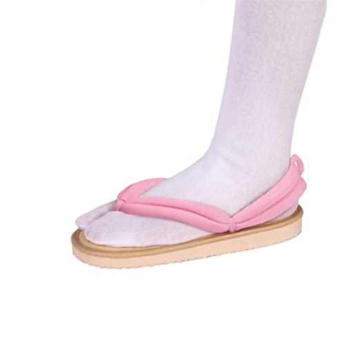 UZAIN Anime Cosplay Clog Schuhe Kamado Tanjirou Shinobu Cosplay Sandale Prop Oshitari mit Socken, Pink, 8.5-9.5 Women/7-8 Men von UZAIN