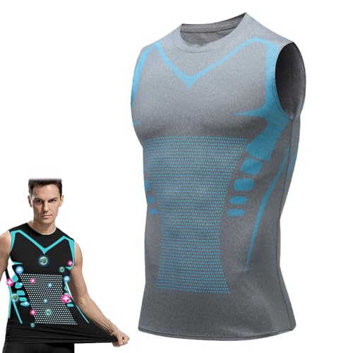 Duneva Abnehmweste, Abnehmen Weste Herren, Vitalvest, 2024 Version Ionic Shaping Vest FüR Herren (L,Grau) von UZIPZ