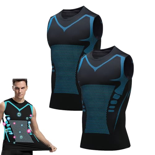 Duneva Abnehmweste, Abnehmen Weste Herren, Vitalvest, 2024 Version Ionic Shaping Vest FüR Herren (M,Schwarz*2) von UZIPZ