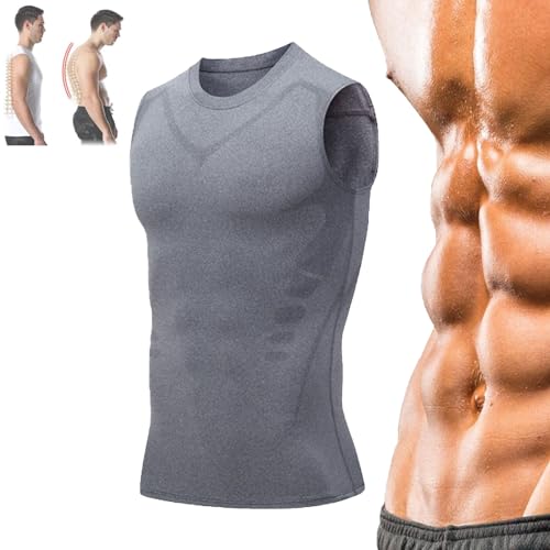 Vitalvest, Duneva Abnehmweste, Abnehmen Weste Herren, 2024 New Version Ionic Shaping Vest FüR Herren (5XL,Grau) von UZIPZ