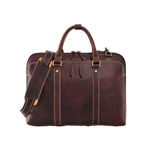 UZOURI Aktentaschen Business Handtaschen Notebook Computer Taschen Echtes Leder Schultertaschen Herren Laptop Taschen von UZOURI