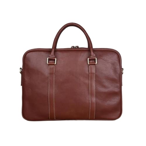 UZOURI Aktentaschen aus Leder Herren-Notebook-Computertaschen Schultertaschen Laptoptaschen Handtaschen(Yellow) von UZOURI