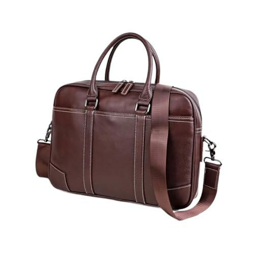 UZOURI Aktentaschen aus Leder Laptoptaschen Handtaschen Schultertaschen Tragetaschen Herren-Computertaschen(Brown) von UZOURI