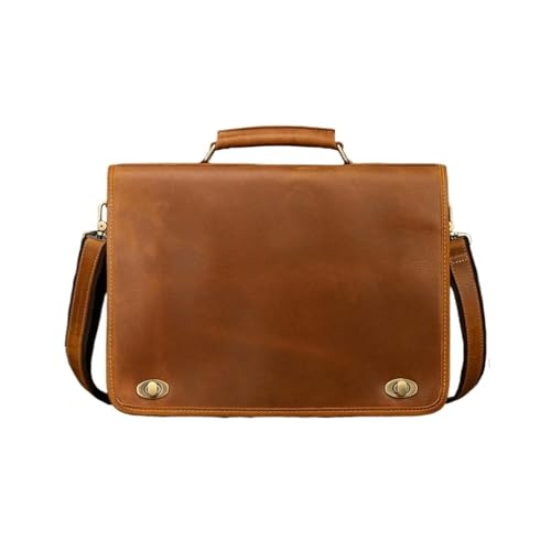 UZOURI Aktentaschen aus Leder Laptoptaschen Handtaschen Tragetaschen Herren-Computertaschen Umhängetaschen(Yellow) von UZOURI