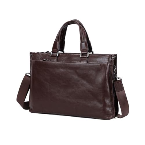 UZOURI Business-Aktentaschen Computertaschen Herren Leder Messenger Schultertaschen Laptoptaschen Handtaschen(Brown) von UZOURI