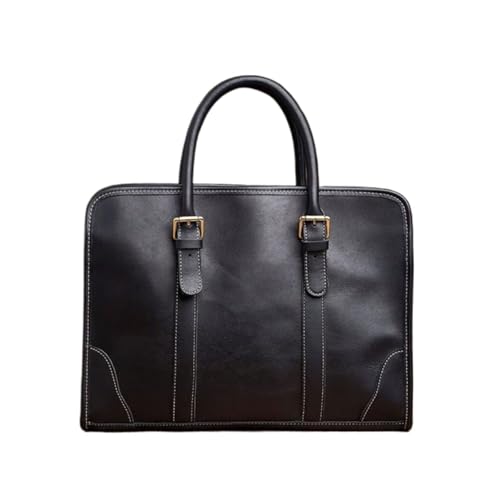 UZOURI Business-Aktentaschen Laptoptaschen Handtaschen Leder-Schultertaschen Notebook-Computertaschen(Black) von UZOURI