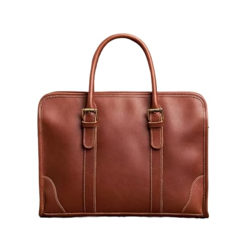 UZOURI Business-Aktentaschen Laptoptaschen Handtaschen Leder-Schultertaschen Notebook-Computertaschen(Brown) von UZOURI
