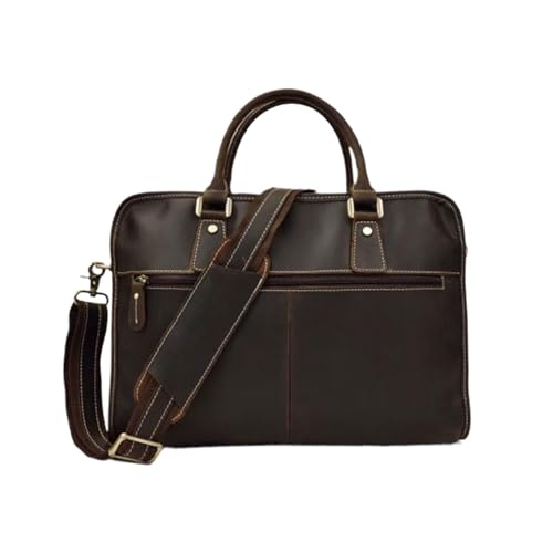 UZOURI Business-Aktentaschen Leder-Laptoptaschen Notebook-Computertaschen Umhängetaschen Herrenhandtaschen(Brown) von UZOURI