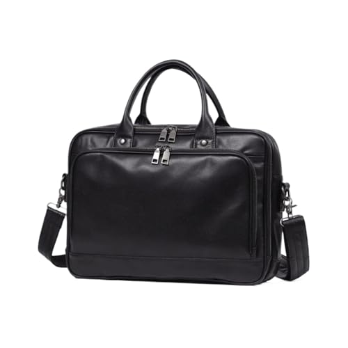 UZOURI Business-Aktentaschen Notebook-Computer-Taschen Herrenhandtaschen Echtes Leder Laptop-Taschen Umhängetaschen von UZOURI