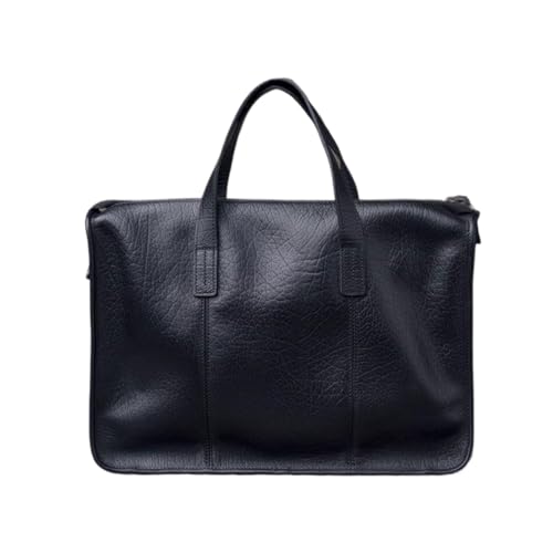 UZOURI Business-Handtaschen Aktentaschen Computertaschen Herren-Laptoptaschen Leder-Messenger-Schultertaschen(Black) von UZOURI