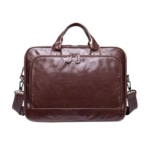 UZOURI Business Handtaschen Herren Aktentaschen Laptop Taschen Echtes Leder Messenger Schulter Taschen von UZOURI