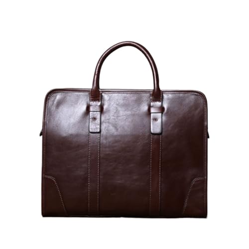 UZOURI Business-Handtaschen Herren-Laptoptaschen Aktentaschen aus Leder Tragetaschen Messenger-Schultertaschen(Brown) von UZOURI