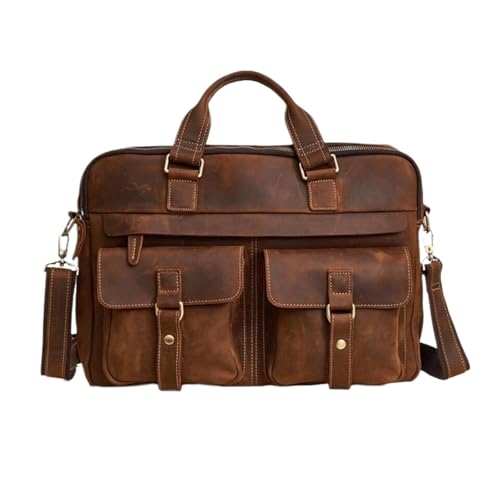 UZOURI Echtes Leder Handtaschen Aktentaschen Herren Messenger Schultertaschen Laptop Taschen Casual Daypacks von UZOURI