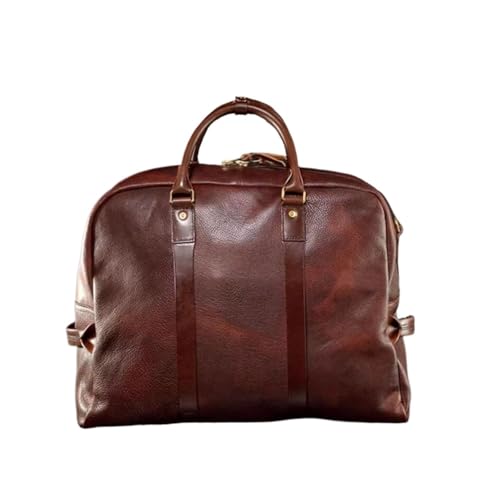 UZOURI Gepäck Reisetaschen Herrenhandtaschen Echtes Leder Messenger Schultertaschen Laptoptaschen Aktentaschen(Brown) von UZOURI
