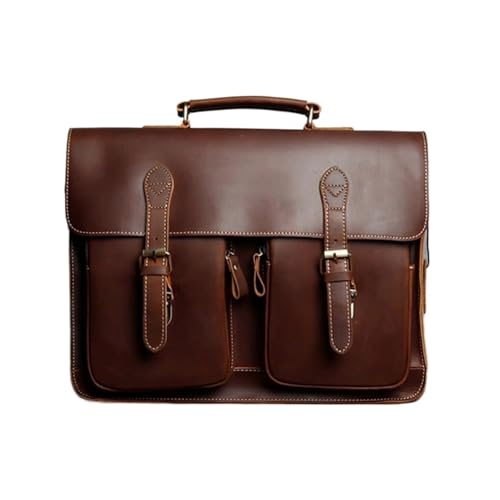 UZOURI Handtaschen Herren Schultertaschen Aktentaschen Echtes Leder Laptoptaschen Business Notebook Computer Taschen von UZOURI