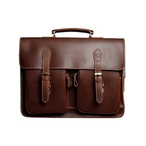 UZOURI Herren Aktentaschen Echtes Leder Handtaschen Laptop Taschen Messenger Schulter Taschen Rucksäcke von UZOURI
