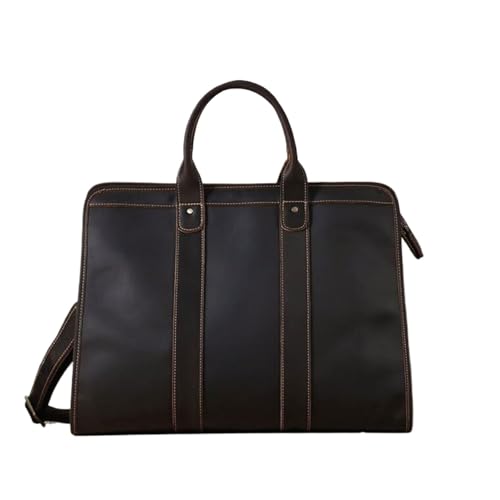 UZOURI Herren Leder Messenger Schultertaschen Aktentaschen Laptoptaschen Gepäck Handtaschen Umhängetaschen(Brown) von UZOURI