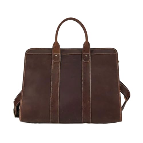 UZOURI Herren Leder Messenger Schultertaschen Aktentaschen Laptoptaschen Gepäck Handtaschen Umhängetaschen(Yellow) von UZOURI