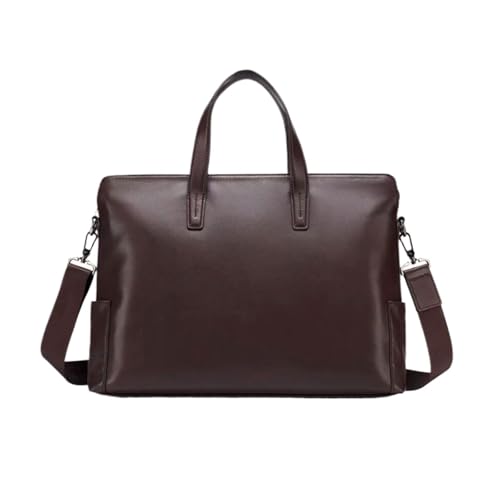 UZOURI Herren Messenger Schultertaschen Tragetaschen Leder Laptoptaschen Handtaschen Aktentaschen Gepäcktaschen(Brown) von UZOURI
