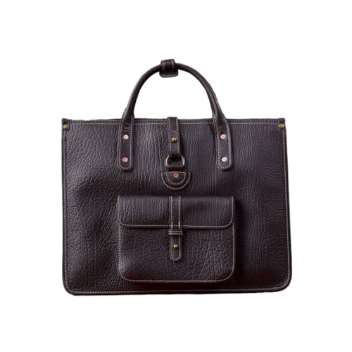 UZOURI Herren-Notebook-Computertaschen, Handtaschen, Aktentaschen, Leder-Laptoptaschen, Messenger-Schultertaschen, Tragetaschen(Brown) von UZOURI