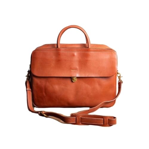 UZOURI Herren-Notebook-Computertaschen Aktentaschen Laptoptaschen Handtaschen Schultertaschen Ledertragetaschen(Yellow) von UZOURI