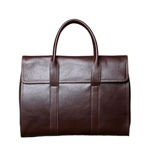 UZOURI Herrenhandtaschen Messenger Schultertaschen Echtes Leder Laptoptaschen Aktentaschen Umhängetaschen(Brown) von UZOURI