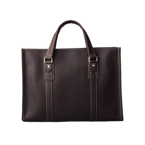 UZOURI Notebook-Computertaschen Herren-Aktentaschen aus Leder Laptoptaschen Handtaschen Schultertaschen Tragetaschen(Brown) von UZOURI