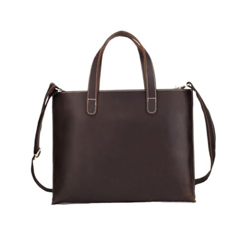 UZOURI Retro Echtleder Handtaschen Herren Aktentaschen Computer Laptop Taschen Messenger Schultertaschen von UZOURI