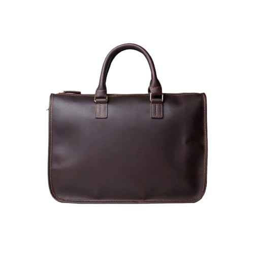 UZOURI Retro-Leder-Tragetaschen Herren-Computertaschen Aktentaschen Laptoptaschen Handtaschen Schultertaschen(Brown) von UZOURI