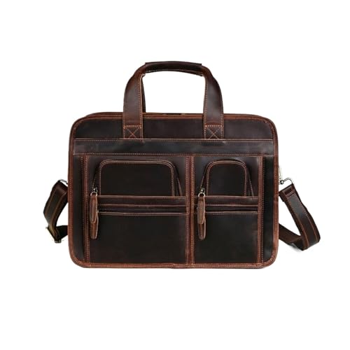 UZOURI Umhängetaschen Business Aktentaschen Herrenhandtaschen Echtes Leder Laptoptaschen Notebook Computer Taschen von UZOURI