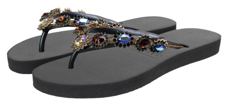 UZURII Monroe Zehentrenner glamouröse Flip Flops mit Strasssteinen verziert von UZURII