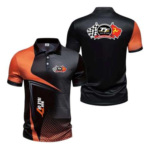 Atmungsaktives 3D Poloshirt Für Herren Für I.s.l.e of M.a.n T..T Bequemes T-Shirt Mit Aufdruck Kurzarm Knöpfe Halbarm-ZongS||l von UZVKAVJP