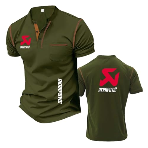 Herren Sportstyle Henley-T-Shirts Für A.k.ra.p.o.vi.c Feuchtigkeitsableitende Patchwork Kurzarm Print T-Shirt Top Kleidung Bequeme Halbarm-JunlvS||3X_l von UZVKAVJP