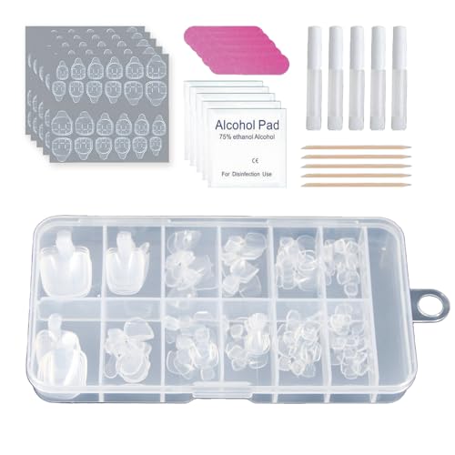 UZYXC 120 Stück Falsche Fußnägel Kit, 12 Größen Künstlich Nail Tips, Fussnägel Tips zum Kleben zum Aufkleben, Toe Nails Tips für Frauen, KüNstliche FussnäGel Selbstklebend für DIY Maniküre Dekoration von UZYXC