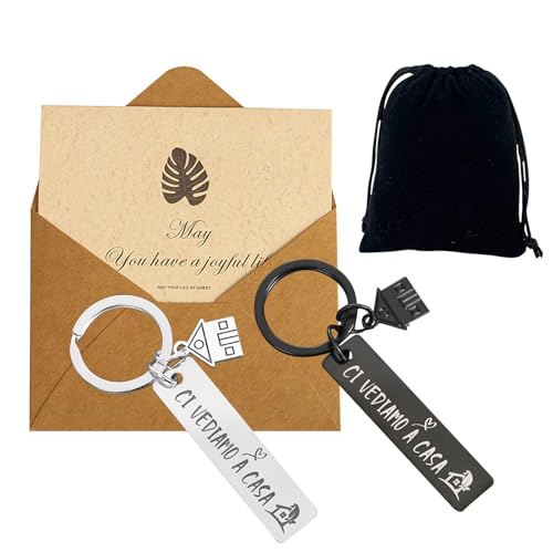 UZYXC 2 Stück Einweihungsgeschenk Haus Schlüsselanhänger Einzugsgeschenke, Geschenk zum Einzug Ins Haus, Schlüsselanhänger Zuhause, Geschenkideen zum Einzug, Neues Zuhause Geschenk von UZYXC