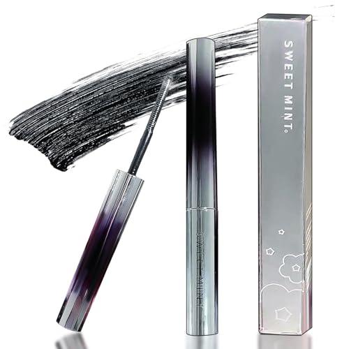 UZYXC Mascara Wasserfest Schwarz mit Iron Eye Applikator - Telescopic Bürste für Klumpenfreie Natürliche Wimpern, Extra Volumen und Länge für Ober Unterwimpern, Sanfte Formel, Schimmerndes Tiefschwarz von UZYXC