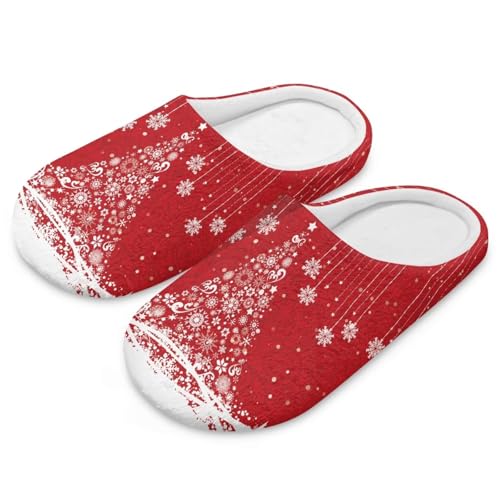 Uacyareni Christmas Tree Hausschuhe Damen Weihnachten Winter Pantoffeln Komfortabel Christmas Pantoffeln Weihnachtshausschuhe Funny Slippers-42-43 von Uacyareni