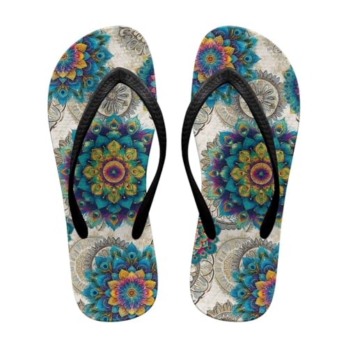 Uacyareni Grüne Böhmische Blumen Zehentrenner Damen Flip Flops Summer Sandalen Frauen Bequem Pantoffeln Sandalen Bade 40 EU Uacyareni Grüne Böhmische Blumen Zehentrenner Damen Flip Flops Summer Sandalen Frauen Bequem Pantoffeln Sandalen Bade 40 EU von Uacyareni