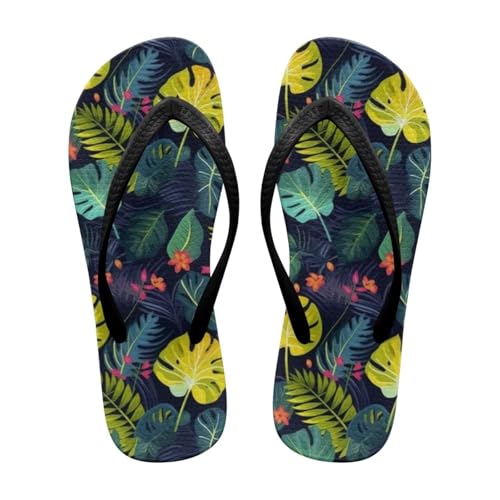 Uacyareni Grüne Palmwedel Zehentrenner Damen 39 Bequemlichkeit Sommer Strand Komfort Plattform Sandalen Badelatschen von Uacyareni